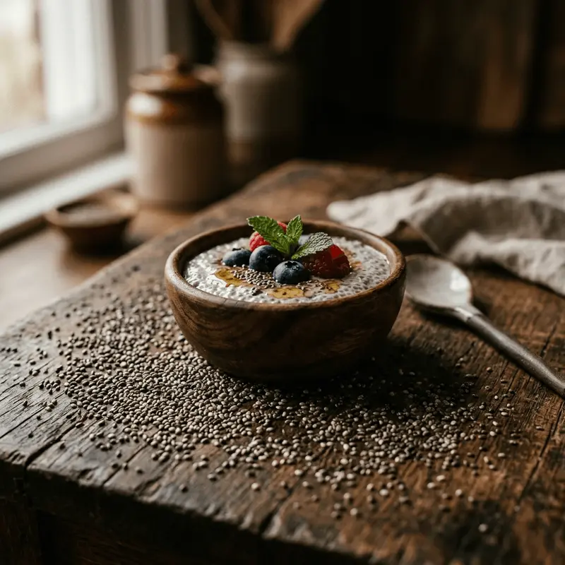 KI-generiertes Symbolbild: Chia-Samen